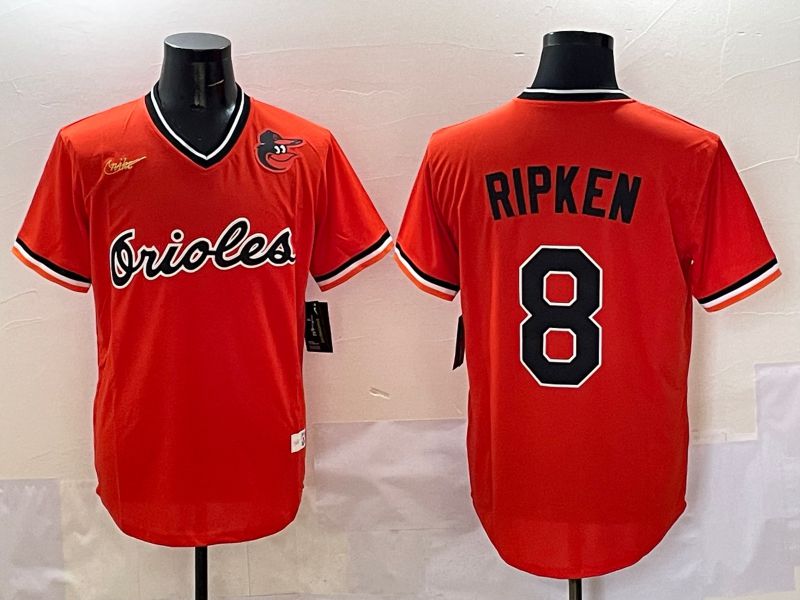 Men Baltimore Orioles #8 Ripken Orange Game 2025 Nike MLB Jersey style 50910->baltimore orioles->MLB Jersey